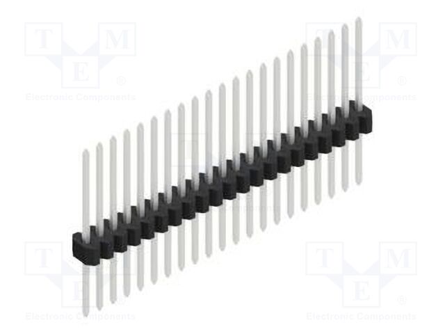 Connector: pin strips; pin header; male; PIN: 21; 1.27mm; THT; 1x21