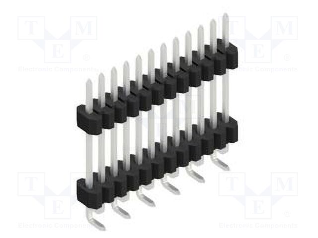 Connector: pin strips; pin header; male; PIN: 12; 1.27mm; SMT; 1x12