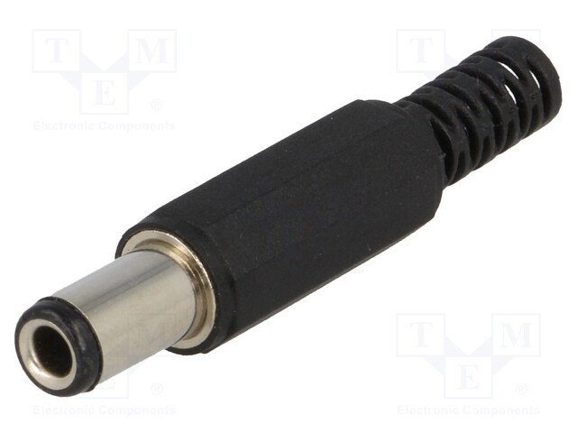 Plug; DC supply; female; 6,3/3,1mm; 6.3mm; 3.1mm; for cable; 10mm