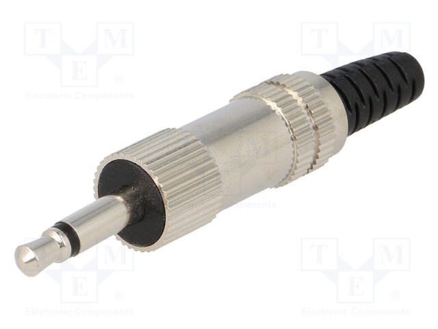 Plug; Jack 3,5mm; male; mono; with strain relief; ways: 2; straight