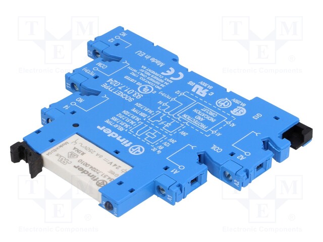 Relay: interface; SPDT; Ucoil: 24VDC; 6A; 6A/250VAC; 6A/30VDC; IP20