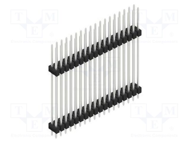 Connector: pin strips; pin header; male; PIN: 36; 2.54mm; THT; 2x18