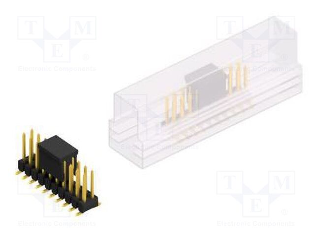 Connector: pin strips; pin header; male; PIN: 20; 2.54mm; SMT; 2x10