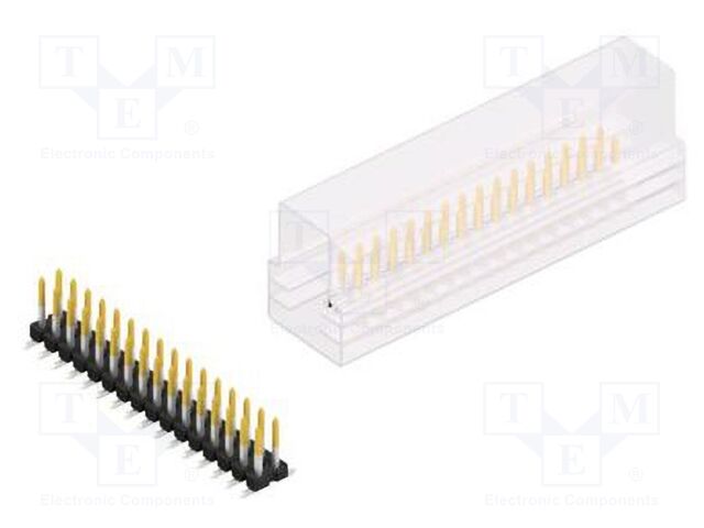 Connector: pin strips; pin header; male; PIN: 32; 2.54mm; SMT; 2x16