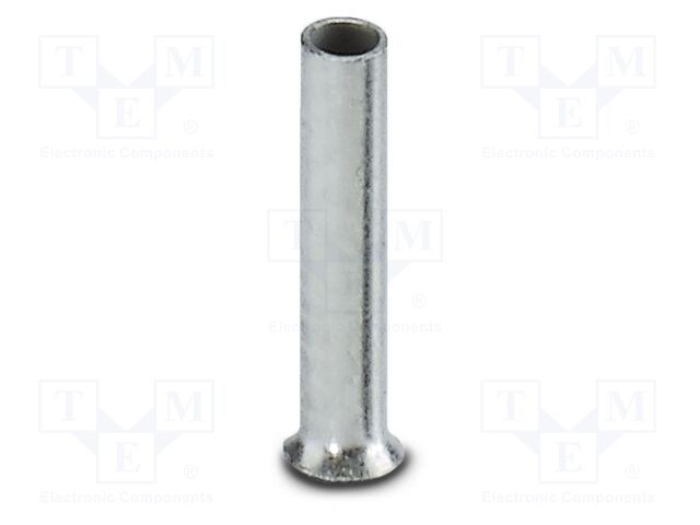 Tip: bootlace ferrule; non-insulated; copper; 0.75mm2; tinned