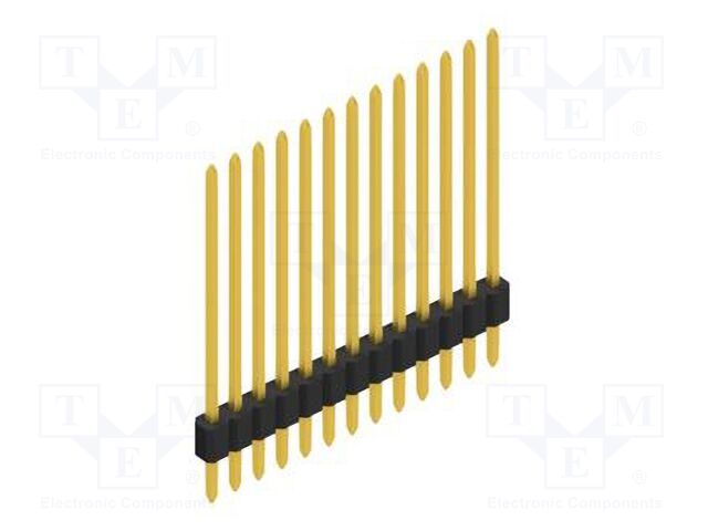 Connector: pin strips; pin header; male; PIN: 13; 1.27mm; THT; 1x13