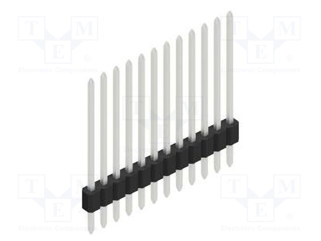 Connector: pin strips; pin header; male; PIN: 12; 1.27mm; THT; 1x12
