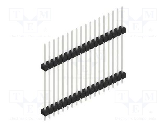 Connector: pin strips; pin header; male; PIN: 18; 2.54mm; THT; 1x18