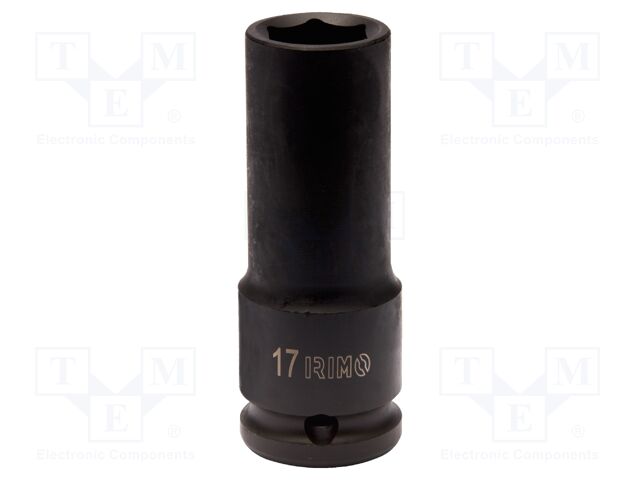 Cap; 6-angles,socket spanner,impact; HEX 17mm; 1/2"; 78mm; long