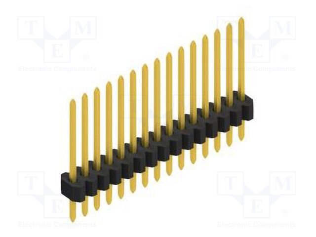 Connector: pin strips; pin header; male; PIN: 15; 1.27mm; THT; 1x15
