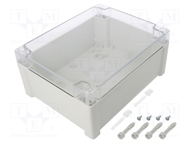 Enclosure: multipurpose; X: 191mm; Y: 240mm; Z: 107mm; TEMPO; grey