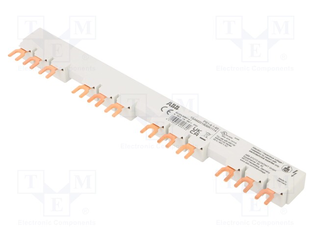 Busbar; 10mm2; 690VAC; 250VDC; 6kV; Inom: 65A; fork; No.of mod: 4