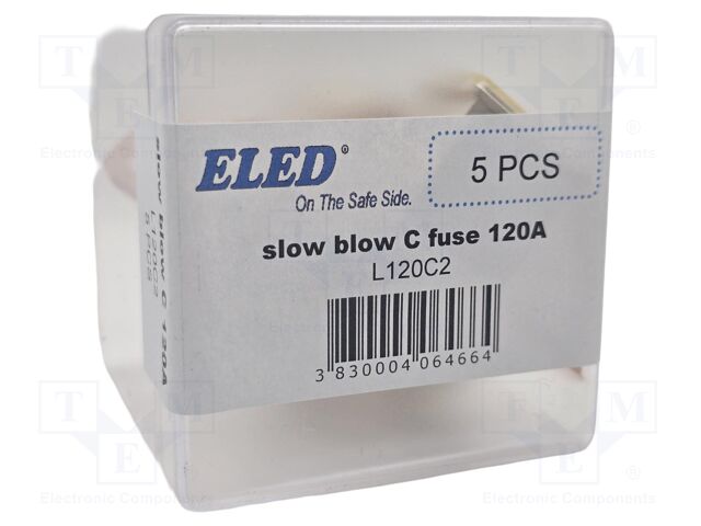 Fuse: fuse; 120A; 32VDC; automotive; 62mm; 62x15.2x22.2mm