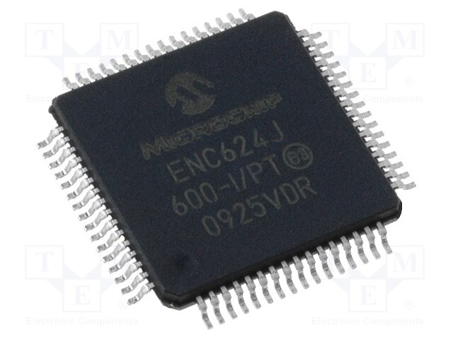IC: Ethernet controller; 10/100Base-T; SPI / flexible Parallel