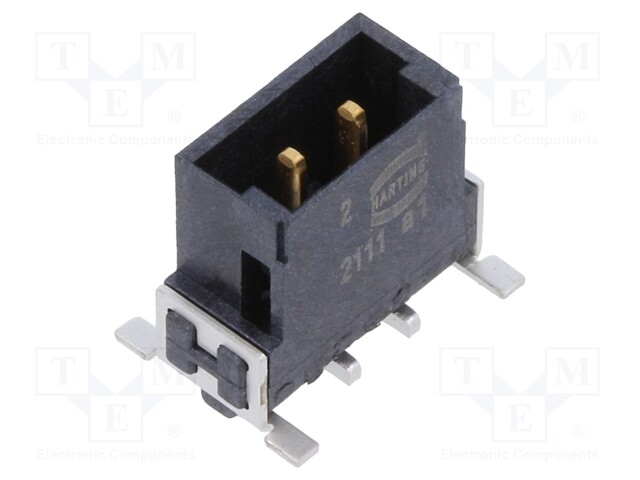 Connector: PCB to PCB; male; PIN: 2; 2.54mm; Series: har-flex Power