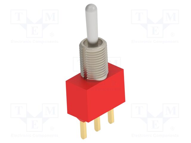 Switch: toggle; Pos: 3; SP3T; (ON)-OFF-(ON); 0.02A/20VAC; -30÷85°C