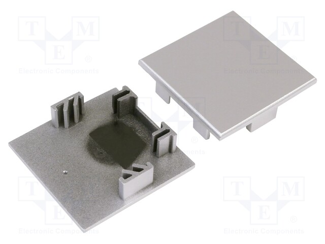Cap for LED profiles; grey; ABS; Application: PHIL53; Pcs: 2