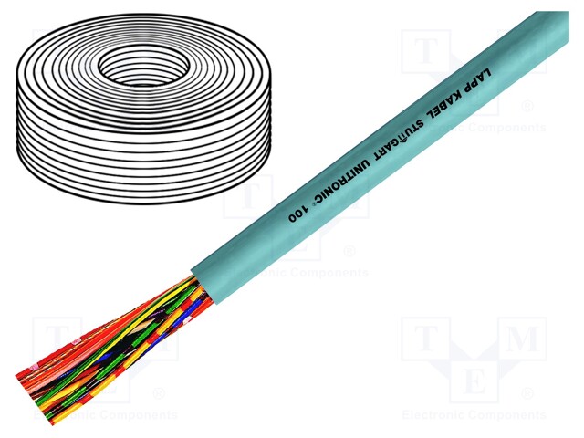 Wire; stranded; Cu; UNITRONIC® 100; 16x0,25mm2; unshielded; grey