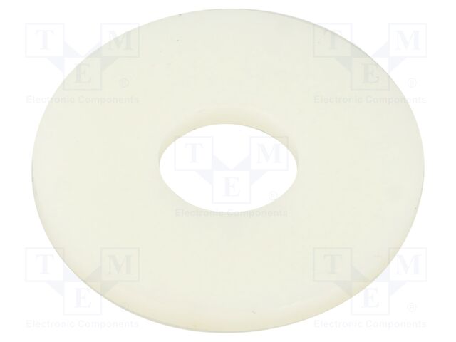 Washer; round; D=37mm; h=3mm; polyamide; natural