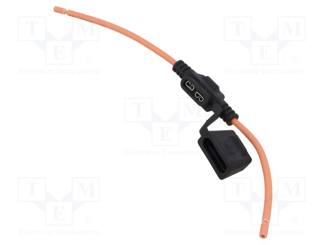 Fuse holder; 19mm; 30A; on cable; Leads: 2 leads; UL94V-0; IP67; 32V