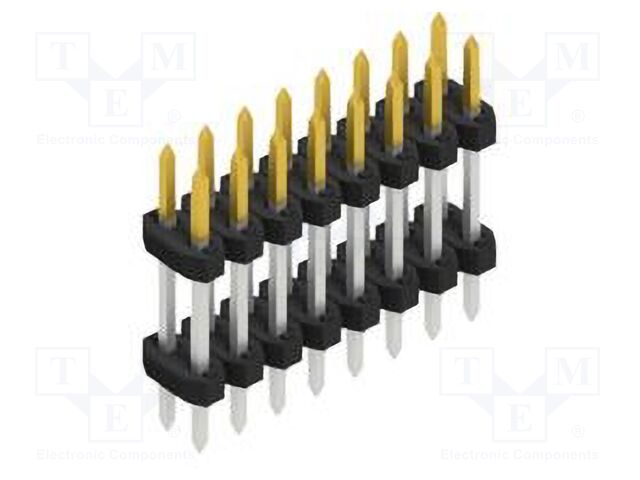 Connector: pin strips; pin header; male; PIN: 16; 2mm; THT; 2x8; 100V