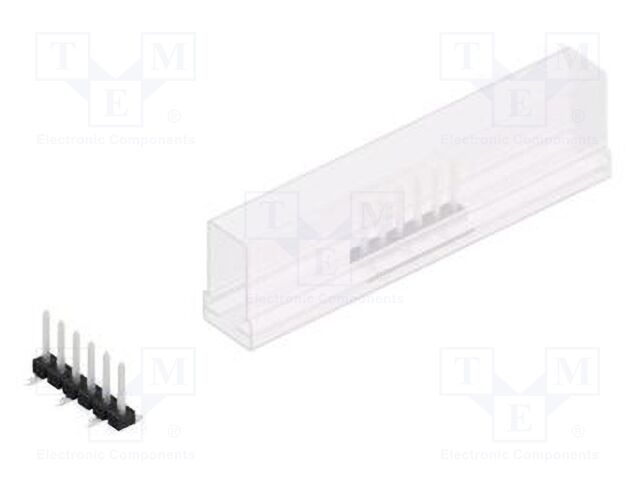 Connector: pin strips; pin header; male; PIN: 6; 2.54mm; SMT; 1x6