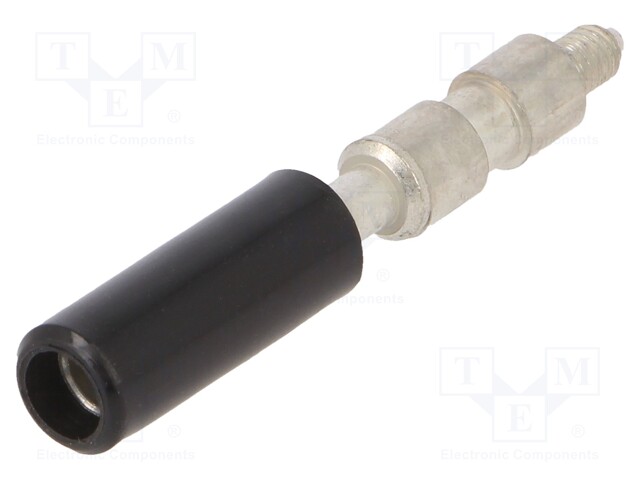 Test socket; SNK; black; Entrelec