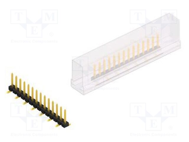 Connector: pin strips; pin header; male; PIN: 14; 2.54mm; SMT; 1x14