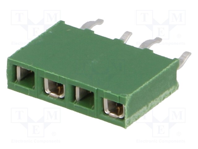 Socket; pin strips; HV-100; female; PIN: 4; straight; 2.54mm; THT
