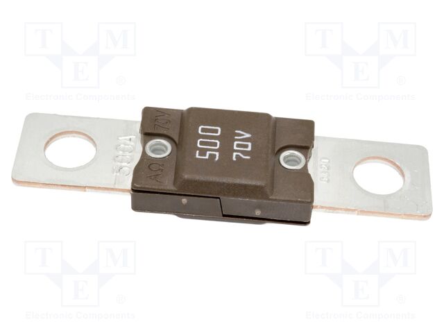 Fuse: fuse; 500A; 70VDC; automotive; 68mm; M8 screw; 68x16mm