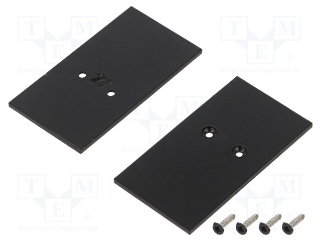 Cap for LED profiles; black; steel; Application: VARIO30