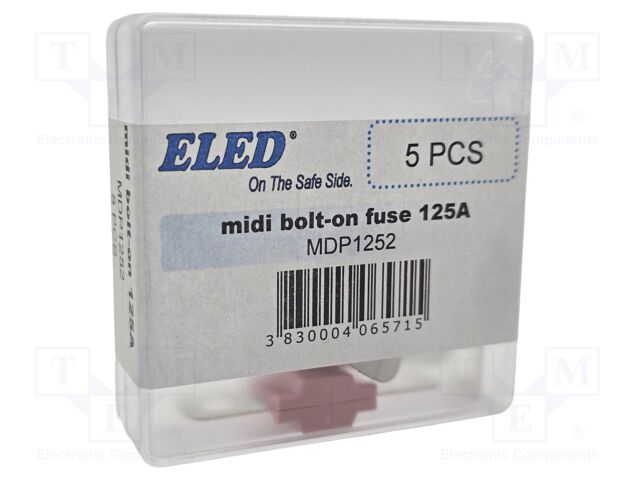 Fuse: fuse; 125A; 58VDC; automotive; 41mm; M5 screw; 41x12x8.24mm