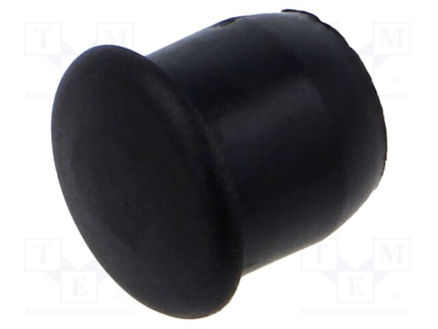 Accessories: stopper; H: 9mm; push-in; Flange dia: 12mm; black; LDPE