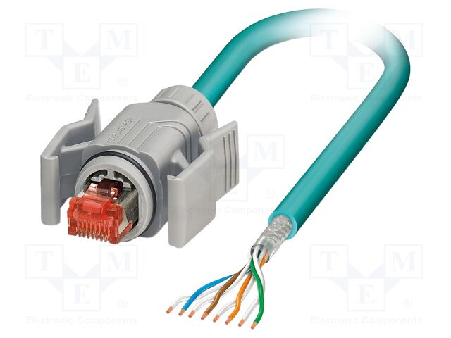 Patch cord; SF/UTP; Cat 5; cables,RJ45 plug; stranded; Cu; 5m; PUR