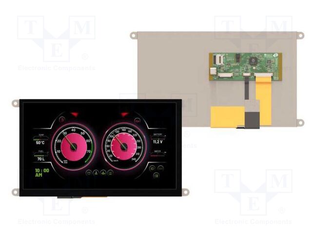 Display: TFT; 9"; 800x480; 520BSRAM,8MBPSRAM,16MBFLASH; 475cd/m2