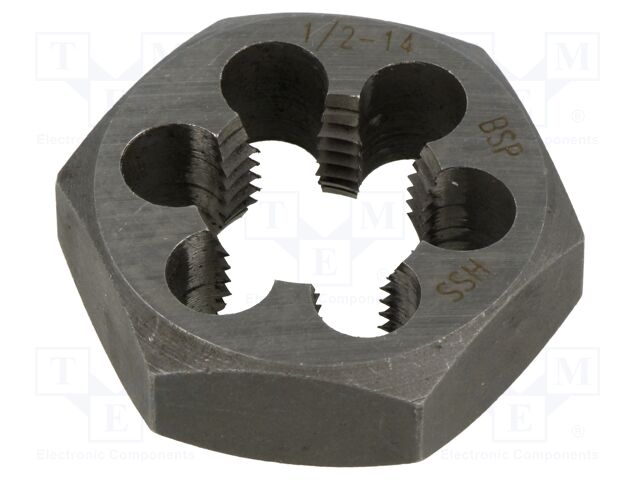 Threading die; 1/2"; high speed steel