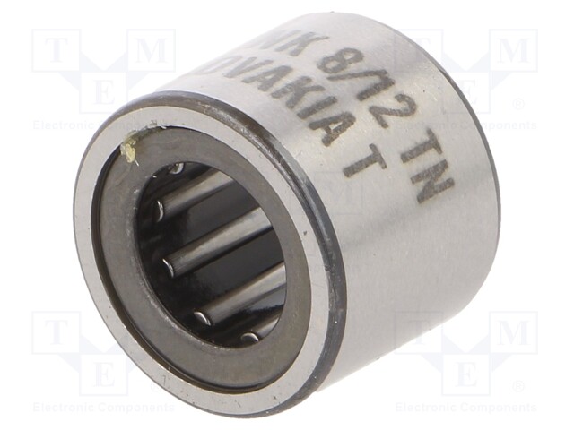 Bearing: needle roller; Øint: 8mm; Øout: 15mm; W: 12mm