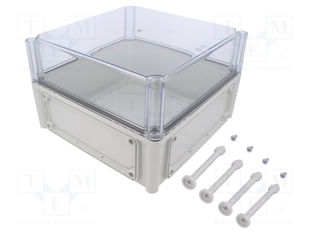 Enclosure: wall mounting; X: 280mm; Y: 280mm; Z: 180mm; EK; grey; IK08