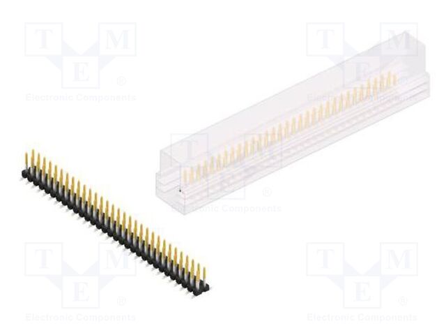 Connector: pin strips; pin header; male; PIN: 62; 2.54mm; SMT; 2x31