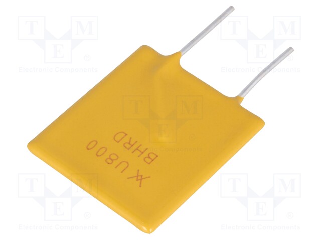 Fuse: PTC polymer; 8A; 21,6x29,2mm; Pitch: 10mm