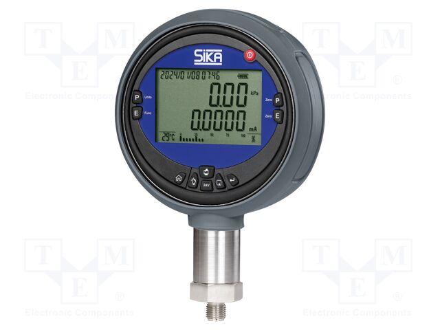 Digital pressure gauge; 0÷100bar; G 1/4"; 30x196mm,Ø120mm