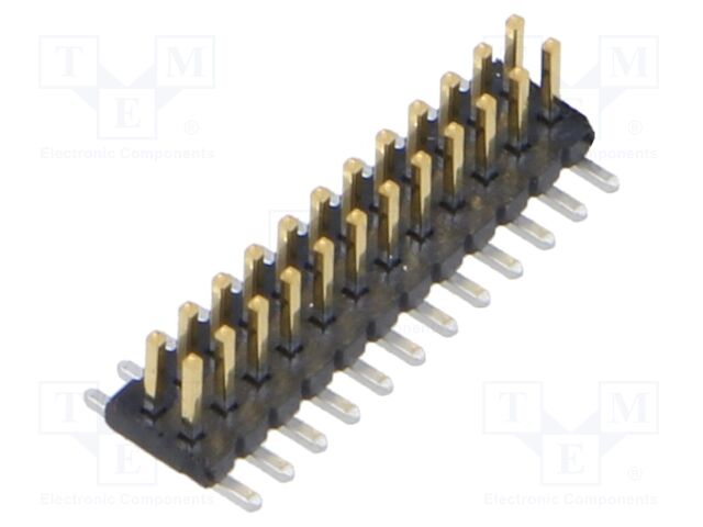 Connector: pin strips; male; PIN: 24; 1.27mm; gold-plated; SMT; reel