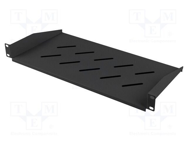 Shelf; 1U; black; screw; Standard: 19"; Y: 44.45mm; X: 482mm; Z: 220mm
