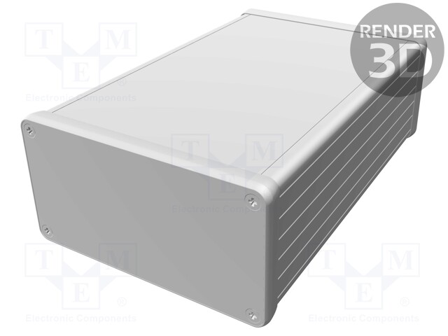 Enclosure: with panel; 1455; X: 103mm; Y: 160mm; Z: 53mm; aluminium