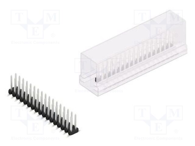 Connector: pin strips; pin header; male; PIN: 34; 2mm; SMT; 2x17