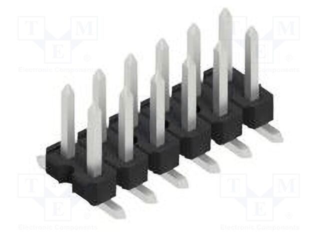 Connector: pin strips; pin header; male; PIN: 12; 2.54mm; SMT; 2x6