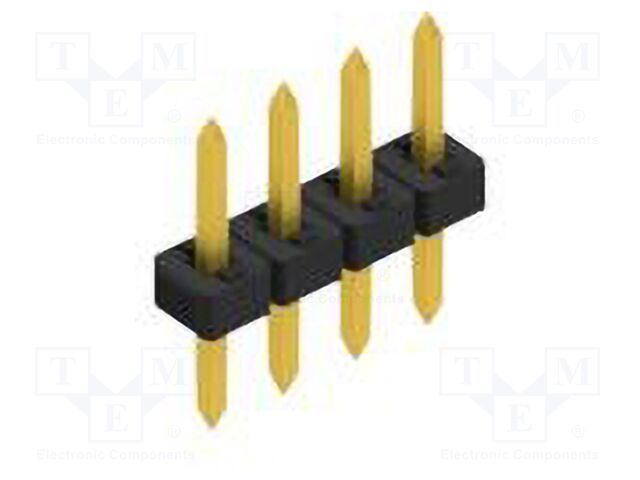 Connector: pin strips; pin header; male; PIN: 4; 2mm; THT; 1x4; 100V