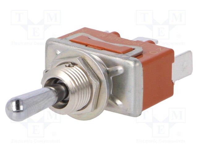 Switch: toggle; Pos: 3; SP3T; ON-OFF-(ON); 15A/250VAC; 15A/30VDC
