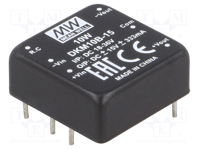 Converter: DC/DC; 10W; Uin: 18÷36V; Uout: 15VDC; Uout2: -15VDC; 18g