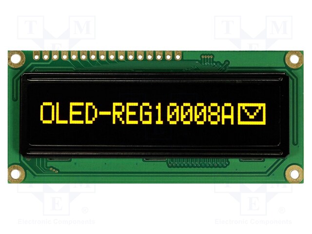 Display: OLED; graphical; 100x8; Window dimensions: 66x16mm